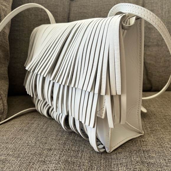 Proenza Schouler Small Fringe Lunch Box Bag White - Picture 2 of 13